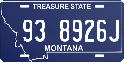 MT license plate 938926J