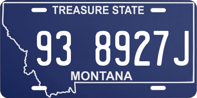 MT license plate 938927J