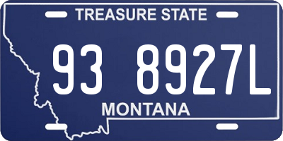 MT license plate 938927L