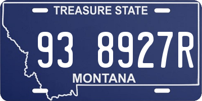 MT license plate 938927R