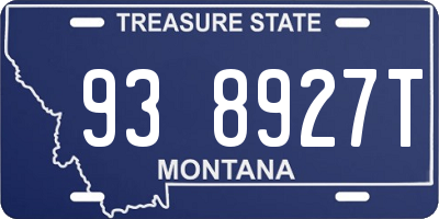 MT license plate 938927T