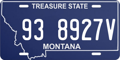 MT license plate 938927V