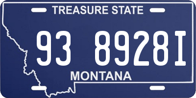 MT license plate 938928I