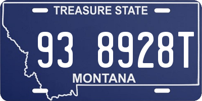 MT license plate 938928T