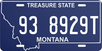 MT license plate 938929T
