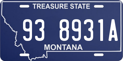 MT license plate 938931A