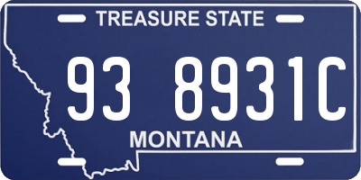 MT license plate 938931C