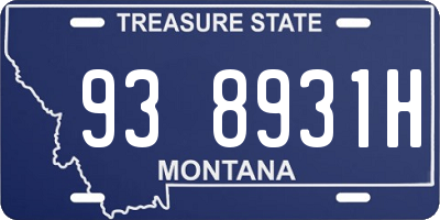 MT license plate 938931H