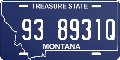 MT license plate 938931Q