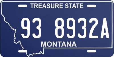 MT license plate 938932A