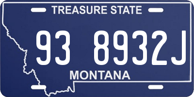 MT license plate 938932J