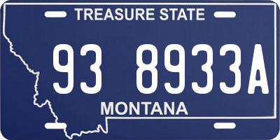 MT license plate 938933A