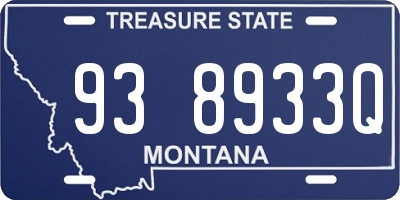MT license plate 938933Q