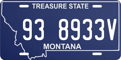 MT license plate 938933V