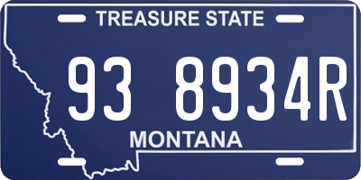 MT license plate 938934R