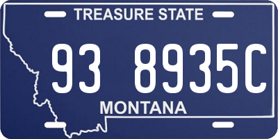 MT license plate 938935C