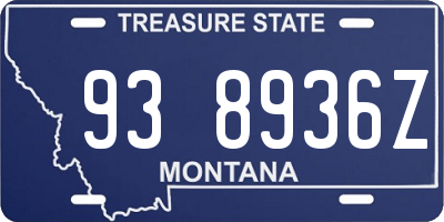 MT license plate 938936Z