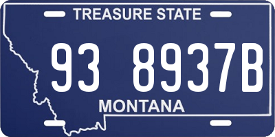 MT license plate 938937B