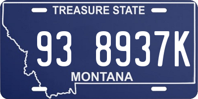 MT license plate 938937K