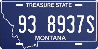 MT license plate 938937S