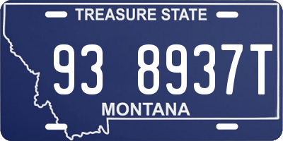 MT license plate 938937T