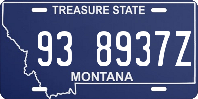 MT license plate 938937Z