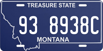 MT license plate 938938C