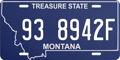 MT license plate 938942F