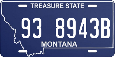 MT license plate 938943B