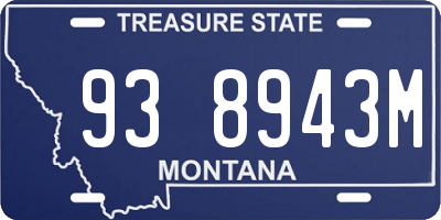 MT license plate 938943M