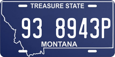 MT license plate 938943P