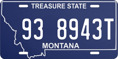 MT license plate 938943T