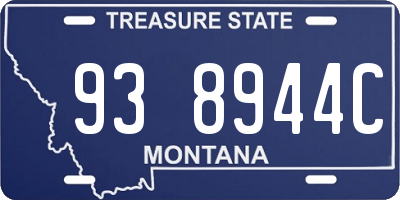 MT license plate 938944C