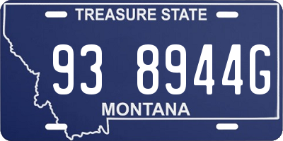 MT license plate 938944G