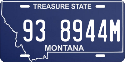 MT license plate 938944M