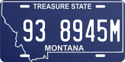 MT license plate 938945M