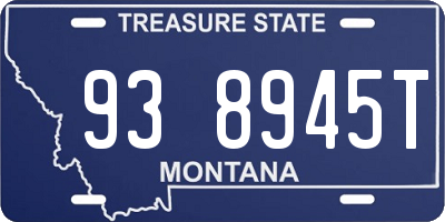 MT license plate 938945T