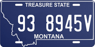 MT license plate 938945V