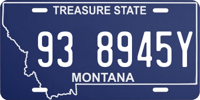 MT license plate 938945Y