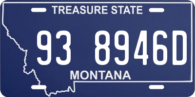 MT license plate 938946D