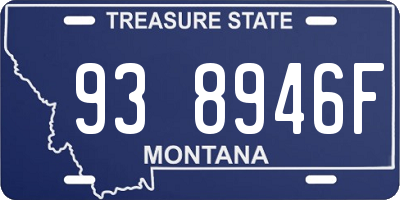 MT license plate 938946F