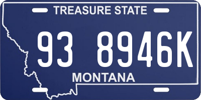 MT license plate 938946K