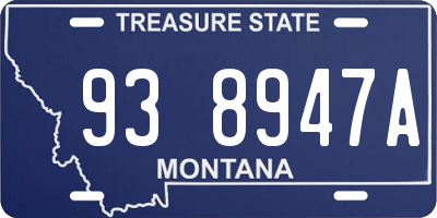 MT license plate 938947A