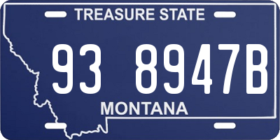 MT license plate 938947B