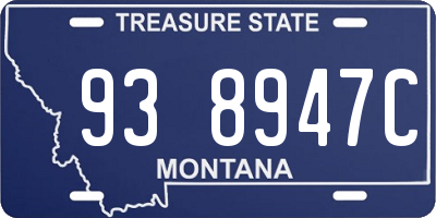 MT license plate 938947C