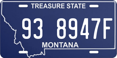 MT license plate 938947F