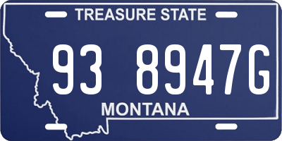 MT license plate 938947G