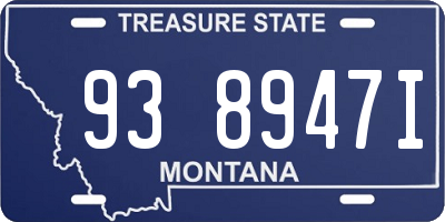MT license plate 938947I