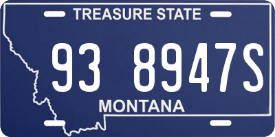MT license plate 938947S