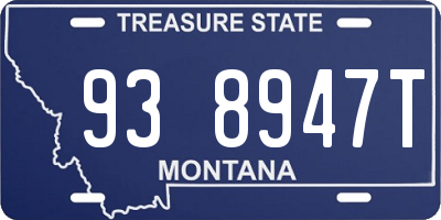 MT license plate 938947T